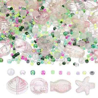 Unique Bargains Jewelry Making Craft Embellishments Ocean Animal Glass Beads - Image 12