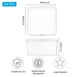 Unique Bargains Plastic Nail Bead Art Supplies Fishing Tools Craft Organizer 6 Pcs