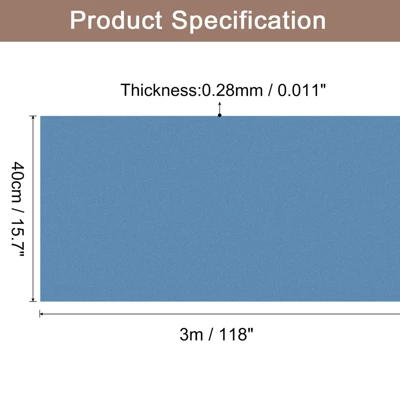 Unique Bargains Wallpaper, Peel And Stick Wallpaper Contact Paper Solid Color Vinyl Self-Adhesive Wall Paper Decorative Dark Blue 118" X 15.7"