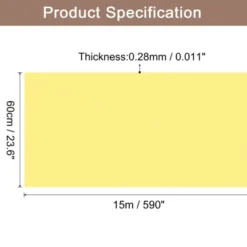 Unique Bargains Wallpaper, Peel And Stick Wallpaper Contact Paper Solid Color Vinyl Self-Adhesive Wall Paper Decorative Lemon Yellow 590" X 23.6"