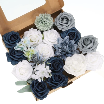 Unique Bargains Silk Mix Artificial Flower Combo Set With Stem - Image 6
