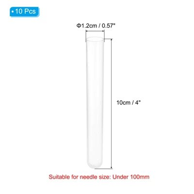 Unique Bargains Plastic Tube Portable Knitting Sewing Storage Holders 10 Pcs