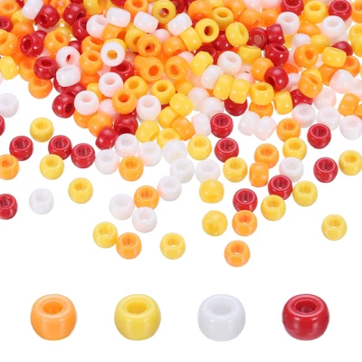 Unique Bargains 4 Assorted Colors Plastic Jewelry Making Pony Beads 1000 Pcs - Image 5