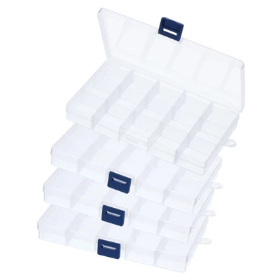 Unique Bargains Plastic Nail Bead Art Supplies Fishing Tools Craft Organizer 6.9x4x1 Inch 4 Pcs - Image 5