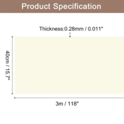 Unique Bargains Wallpaper, Peel And Stick Wallpaper Contact Paper Solid Color Vinyl Self-Adhesive Wall Paper Decorative Cream Yellow 118" X 15.7"