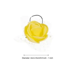 Unique Bargains Decorative Artificial Flower Rose Heads 144 Pcs Yellow