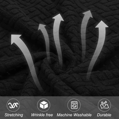 Unique Bargains Soft Thick Anti-Wrinkle Rectangle Polyester Saddle Seat Stool Covers 2 Pcs - Image 4