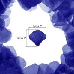 Unique Bargains Decoration Wedding Party Silk Artificial Flower Petals Dark Blue 2000 Pcs