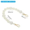 Unique Bargains Zinc Alloy Imitation Pearl Bead Purse Handbag Chain Strap Clutch 12.6" Light Gold