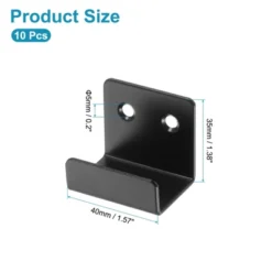 Unique Bargains Stainless Steel Mirrors Picture Display Wall Mounting Support Brackets 1.38" X 1.57"