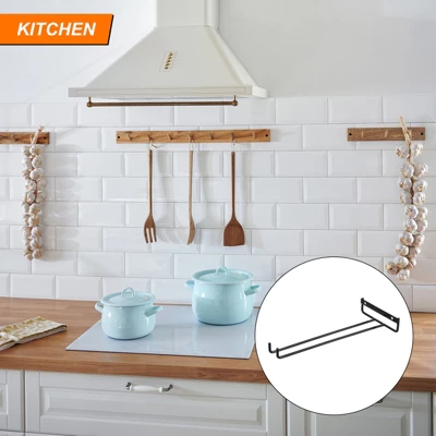 Unique Bargains Wall Mountable Under Cabinet Hanger Wine Glass Rack 4 Set - Image 3