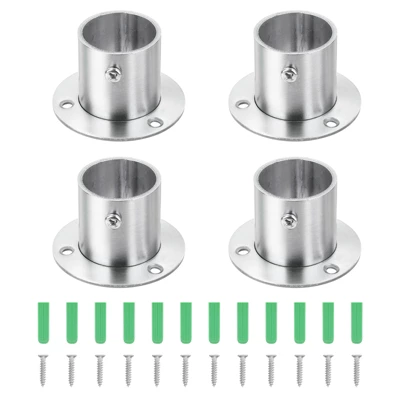 Unique Bargains Flange Closet End Supports Diameter Rod Bracket 4 Pcs - Image 8