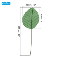 Unique Bargains Realistic Design Artificial Leaves With Steam 20 Pcs