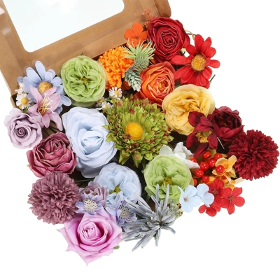 Unique Bargains Silk Mix Artificial Flower Combo Set With Stem - Image 7