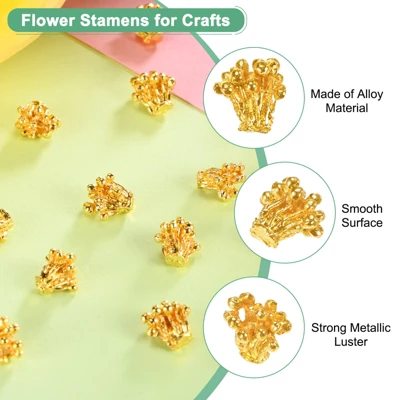 Unique Bargains Metal Alloy Flower Blossom Connectors Bead Caps Jewelry Necklace 200 Pcs