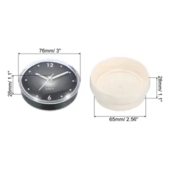 Unique Bargains Waterproof Silent Quartz Suction Cup Mini Shower Clock