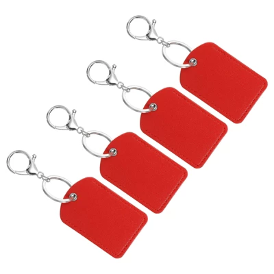Unique Bargains PU Leather Keychain Fobs With Key Rings For DIY Crafts 4 Pcs - Image 11