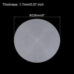 Unique Bargains 13 Count Round Needlepoint Blank Mesh Canvas Sheet For Embroidery Knit 5 Pcs