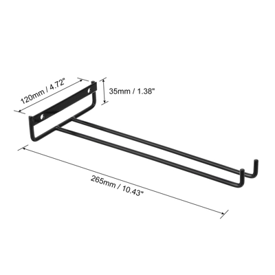 Unique Bargains Wall Mountable Under Cabinet Hanger Wine Glass Rack 4 Set