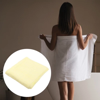 Unique Bargains Bathroom Shower Classic Soft Absorbent Cotton Bath Towel 55.12"x28.74" 1 Pc - Image 5