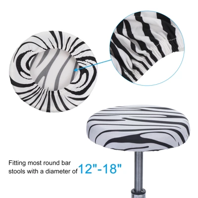 Unique Bargains Washable Elastic Bar Stool Cover For Dia 12"-18" Chair - Image 2