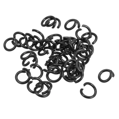 Unique Bargains Carbon Steel DIY Crafts Jewelry Making Open Connector Jump Rings 100 Pcs - Image 4