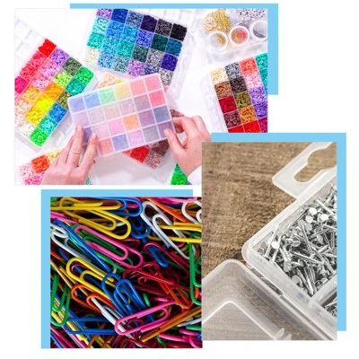 Unique Bargains Plastic Nail Bead Art Supplies Fishing Tools Craft Organizer 6.9x4x1 Inch 2 Pcs - Image 4