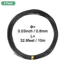 Unique Bargains Anodized Aluminum Bonsai Tree Training Wire 2 Rolls