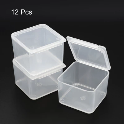 Unique Bargains Plastic Square Art Craft Storage Container With Hinged Lid - Image 2
