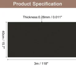 Unique Bargains Wallpaper, Peel And Stick Wallpaper Contact Paper Solid Color Vinyl Self-Adhesive Wall Paper Decorative Black 118" X 15.7"