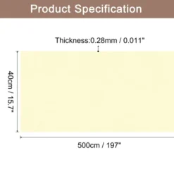 Unique Bargains Wallpaper, Peel And Stick Wallpaper Contact Paper Solid Color Vinyl Self-Adhesive Wall Paper Decorative Khaki Yellow 197"x15.7"