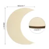 Unique Bargains Unfinished Natural Wooden Moon Pieces For DIY Craft Decoration 5 Pcs