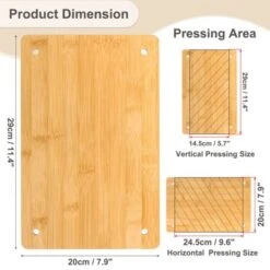 Unique Bargains Bamboo Portable Adjustable 3-Board Binding Book Press 11.5" X 7.9"