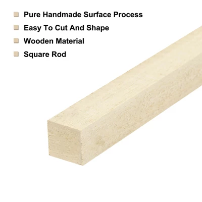 Unique Bargains Smooth Unfinished Arts Decoration Hand Carved Wood Cube 20 Pcs - Image 3