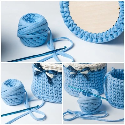 Unique Bargains Blank Wood DIY Craft Home Decoration Heart Crochet Basket Bottom 6 Pcs - Image 3