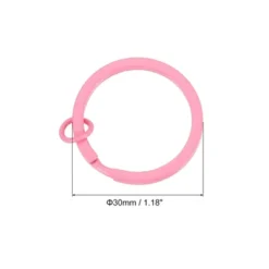 Unique Bargains Round Flat Metal Rust-proof Split Keychain Rings With Open Jump Ring 10 Pcs