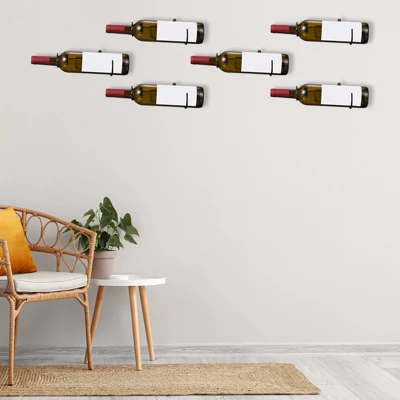 Unique Bargains Spiral Metal Wine Bottle Display Holder Wall Storage Shelf 12 Pcs - Image 2