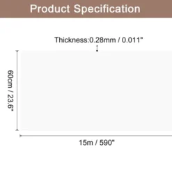 Unique Bargains Wallpaper, Peel And Stick Wallpaper Contact Paper Solid Color Vinyl Self-Adhesive Wall Paper Decorative White 590" X 23.6"