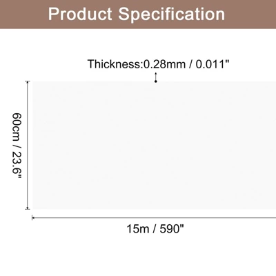 Unique Bargains Wallpaper, Peel And Stick Wallpaper Contact Paper Solid Color Vinyl Self-Adhesive Wall Paper Decorative White 590" X 23.6"