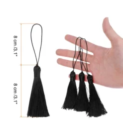 Unique Bargains Handmade Soft Floss DIY Mini With Loop Craft Tassels 45 Pcs