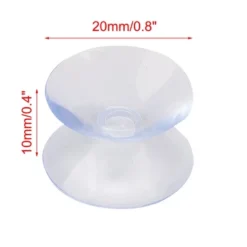 Unique Bargains Soft Plastic Double Sided Suction Cup Hooks And Hangers Clear 9 Pcs