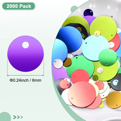 Unique Bargains Sewing Craft DIY Plastic Sequin Embellishments Dark Gold 2000 Pcs - Image 2