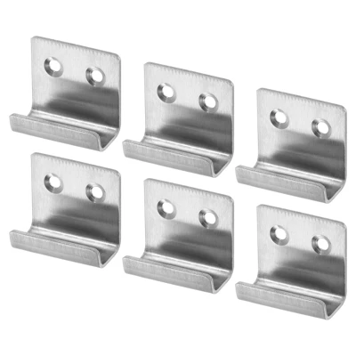 Unique Bargains Stainless Steel Mirrors Picture Display Wall Mounting Support Brackets 1.38" X 1.57" 6 Pcs - Image 7