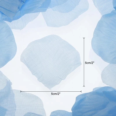 Unique Bargains Wedding Birthday Decor Artificial Silk Flower Rose Petals 2x2 Inch 1200 Pcs Light Blue