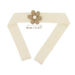 Unique Bargains Flower Curtain Ties For Drapes Khaki Beige 2pcs
