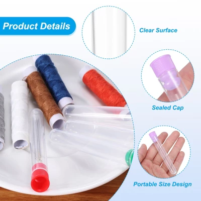 Unique Bargains Plastic Tube Portable Sewing Knitting Storage Holders 6 Pcs - Image 2