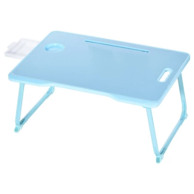 Unique Bargains Laptop Bed Desk Foldable Breakfast Tray Portable Lap Desk With Storage Drawer Tablet Slot Cup Holder For Bed Couch Sofa Floor - Image 5