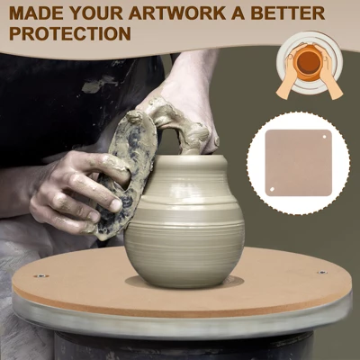 Unique Bargains Wooden Pottery Bat With 1" Long Pin 304 Stainless Steel Screws 9" 3 Pcs - Image 2