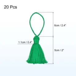 Unique Bargains Cotton Mini Hanging Loop DIY Functional Bookmark Tassels 20 Pcs