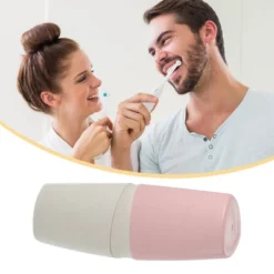 Unique Bargains Portable Toothbrush Cases Traveling Toothbrush Holders Bamboo Fiber 7.80"x2.95"x2.72" 1 Pcs